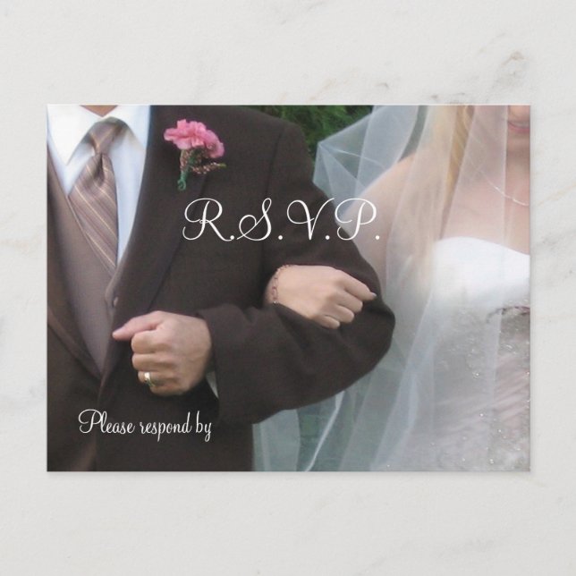 Wedding R.S.V.P. Invitation Postcard (Front)