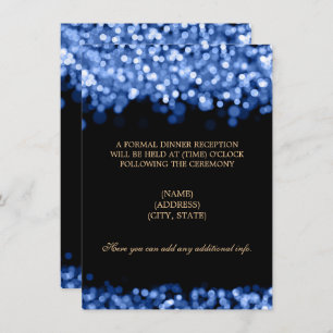 Wedding Reception Blue Lights Invitation