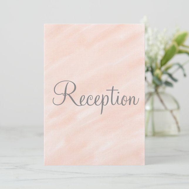 Wedding Reception Blush Monogram Invitation (Standing Front)