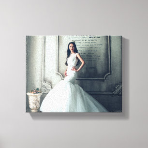 Wedding Reception Bridal Portrait Display Keepsake Canvas Print