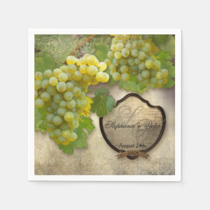 Wedding Reception Bridal Shower Vineyard Winery Napkin