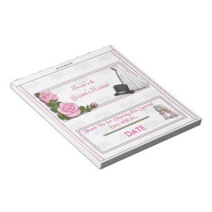 Wedding Reception Candy Bar Wrapper Party Favour Notepad