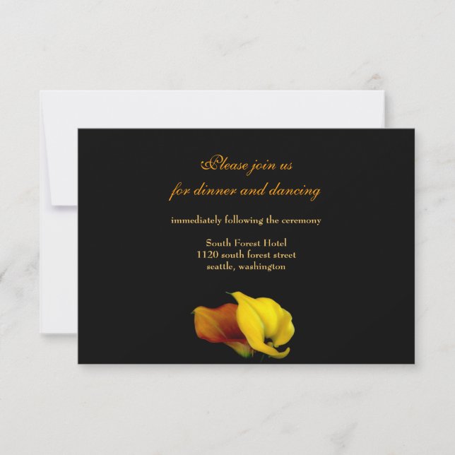 Wedding Reception Card Invitation (Front)