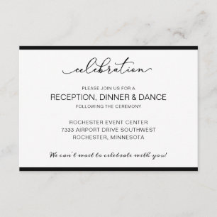 Wedding Reception Card with Short Order of Events