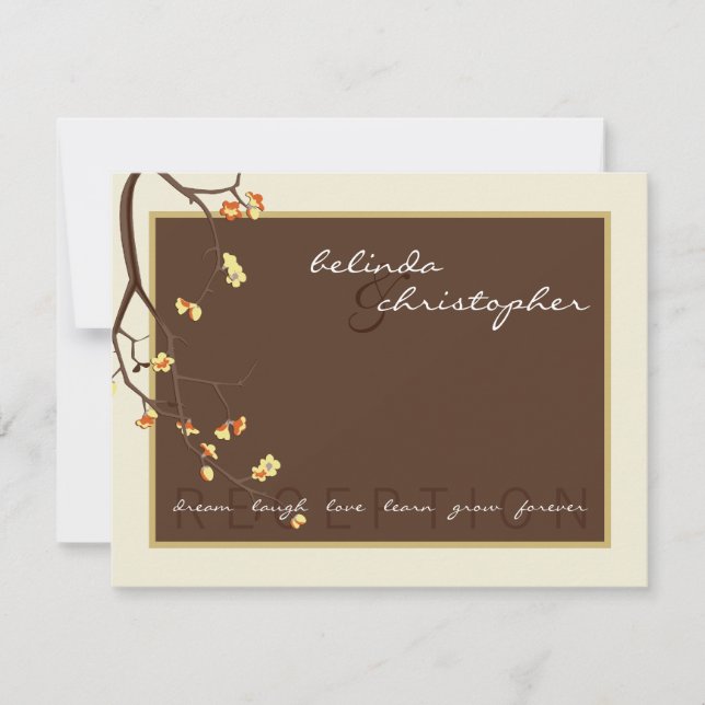 WEDDING RECEPTION CARDS :: cherry blossoms 3L (Front)