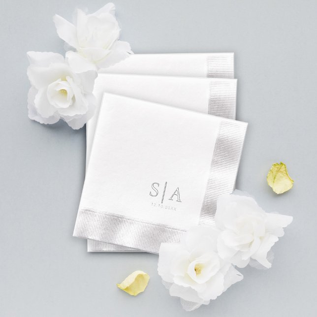 Wedding reception cocktail engagement foil napkins (Creator Uploaded)