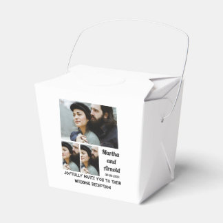 Wedding Reception custom 3 Photo Collage Favour Box