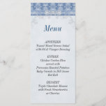 Wedding Reception Damask Menu List Card<br><div class="desc">A Menu list for wedding reception guests. It can easily be customised to show you course.The card features a damask design with a floral broder. Check out the wide variety of wedding accessories that go with this design below. 



 



 



 



 



 



 


com
 



 



 



 



 



 


Join Zazzle.</div>