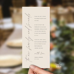 Wedding Reception Dinner Modern Thank You Card