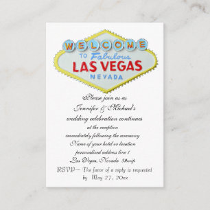 Wedding Reception Enclosure Vegas Theme Card