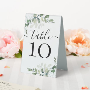 Wedding Reception Eucalyptus Table Number