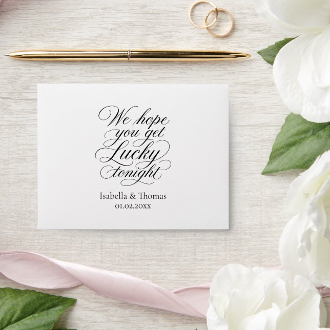 Wedding Reception Favours Get Lucky Tonight Lotter Envelope (Wedding)