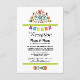 Wedding Reception Fiesta Cards Mexican Inserts
