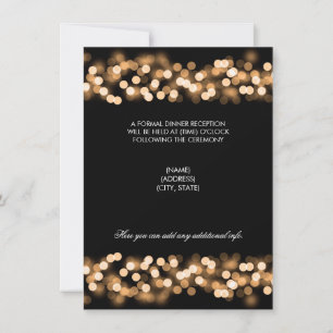 Wedding Reception Gold Hollywood Glam Invitation