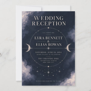 Wedding Reception Invitation Celestial Moonlit S