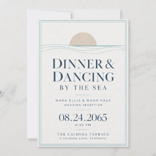 Wedding Reception Invitation Coastal Editorial A