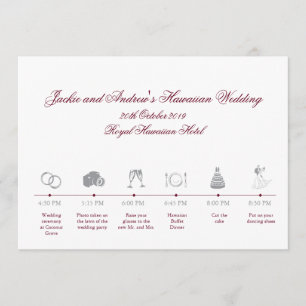 Wedding Reception Itinerary Timeline Program