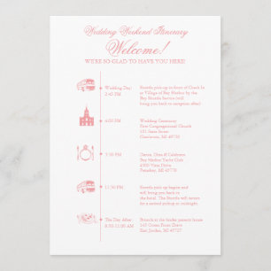 Wedding Reception Itinerary Timeline Program