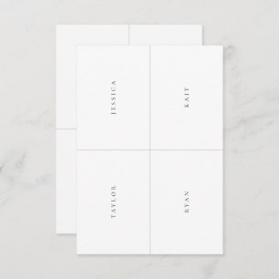 Wedding Reception Mini Guest's Profile Card 4 in 1