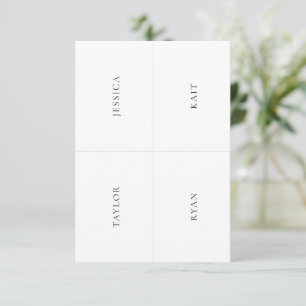 Wedding Reception Mini Guest's Profile Card 4 in 1