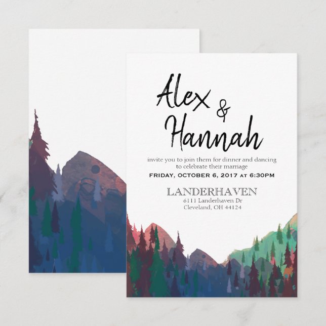 Wedding Reception Only Invitation (Front/Back)