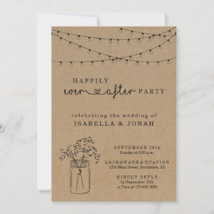 Wedding Reception Only   Rustic Mason Jar Invitation