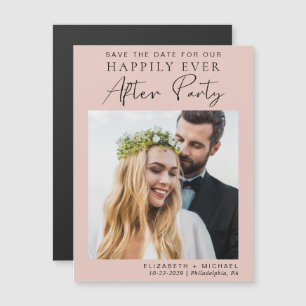Wedding Reception Photo Blush Save The Date Magnet