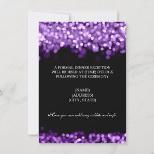 Wedding Reception Purple Lights Invitation