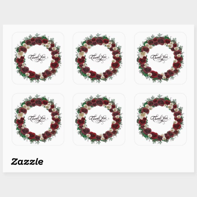 Wedding Reception Rehearsal Elegant Postage Square Sticker (Sheet)