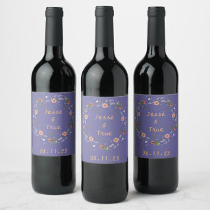 Wedding Reception Rehearsal Elegant Wine Label