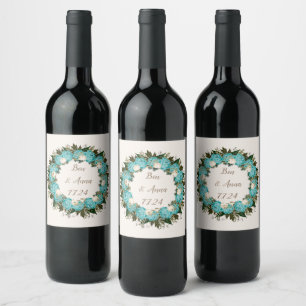 Wedding Reception Rehearsal Elegant Wine  Wine Label