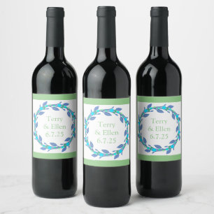 Wedding Reception Rehearsal Elegant Wine  Wine Label