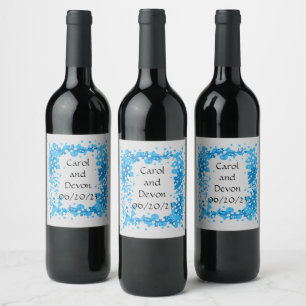 Wedding Reception Rehearsal Wine Elegant Blue Label