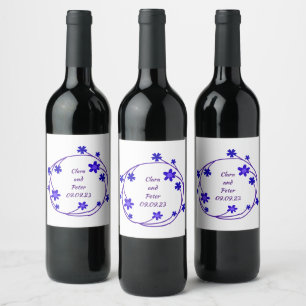 Wedding Reception Rehearsal Wine Elegant Label
