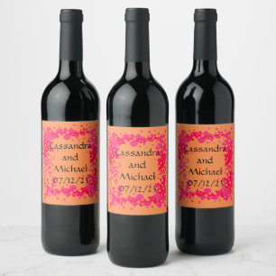 Wedding Reception Rehearsal Wine Elegant Label