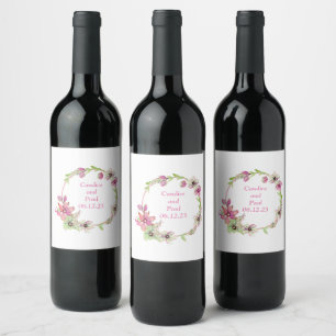 Wedding Reception Rehearsal Wine Elegant Label