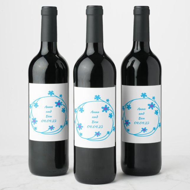 Wedding Reception Rehearsal Wine Elegant Label (Bottles)