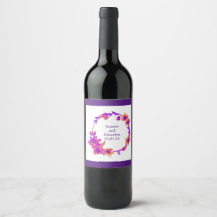 Wedding Reception Rehearsal Wine Elegant Label