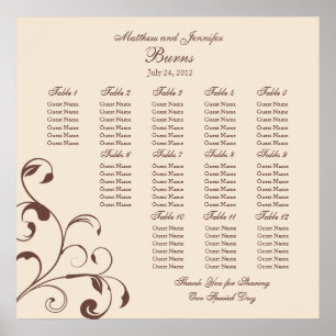 Wedding Reception Seating Chart - Square