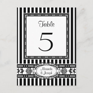Wedding Reception Table Numbers Place Postcards