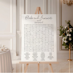 Wedding Reception Word Search Game, Custom Game