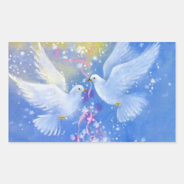 Wedding Rectangular Sticker (Front)