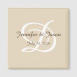 Wedding refrigerator magnet personalised<br><div class="desc">Send the wedding couple a personalised refrigerator magnet with their names and wedding date.</div>