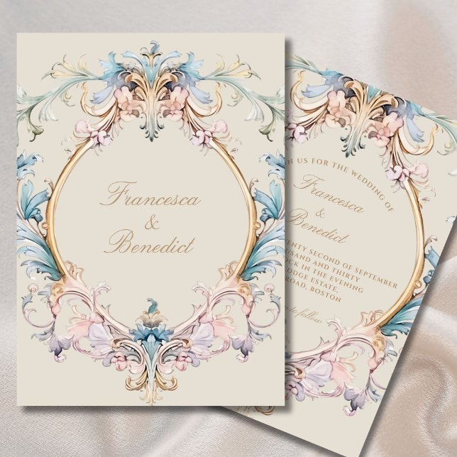 Wedding Regency Elegant Vintage Baroque Invitation (Creator Uploaded)