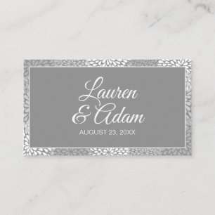 Wedding Registry -Registered Cards - Grey Floral