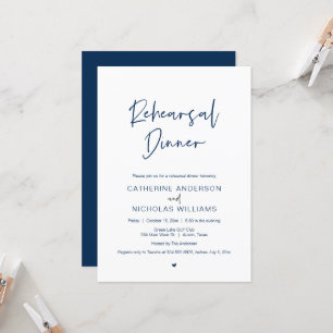 Wedding Rehearsal Dinner and party celebration Inv Invitation