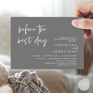 Wedding Rehearsal Dinner, Before the Best Day Invitation
