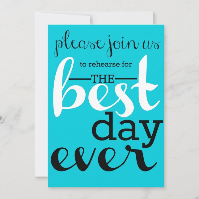 Wedding Rehearsal Dinner Invitation (Front)
