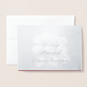 Wedding Rehearsal Dinner Invitation Foil Card