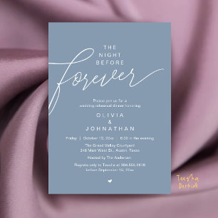 Wedding Rehearsal Dinner, Modern Elegant Script Invitation